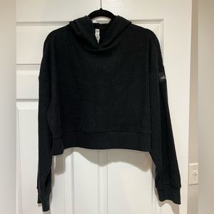 Women’s Cropped Ribbed Alo Hoodie